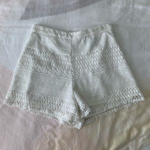 LF High waisted crochet shorts